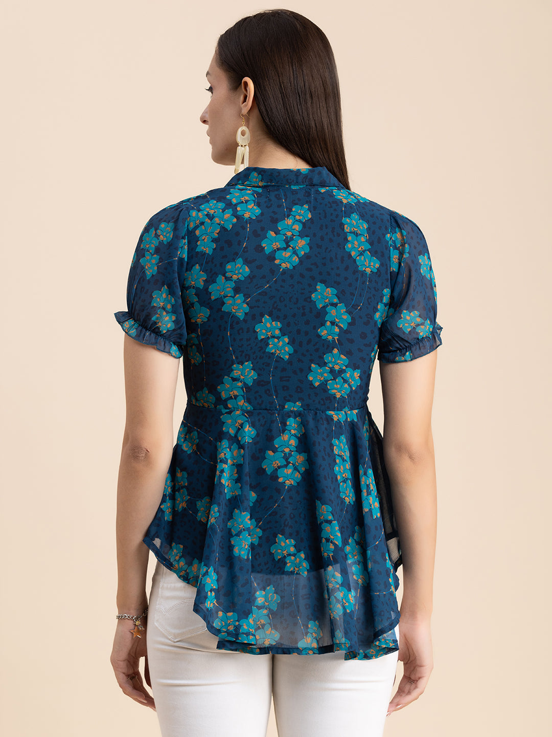 Flared Short Puff Sleeve