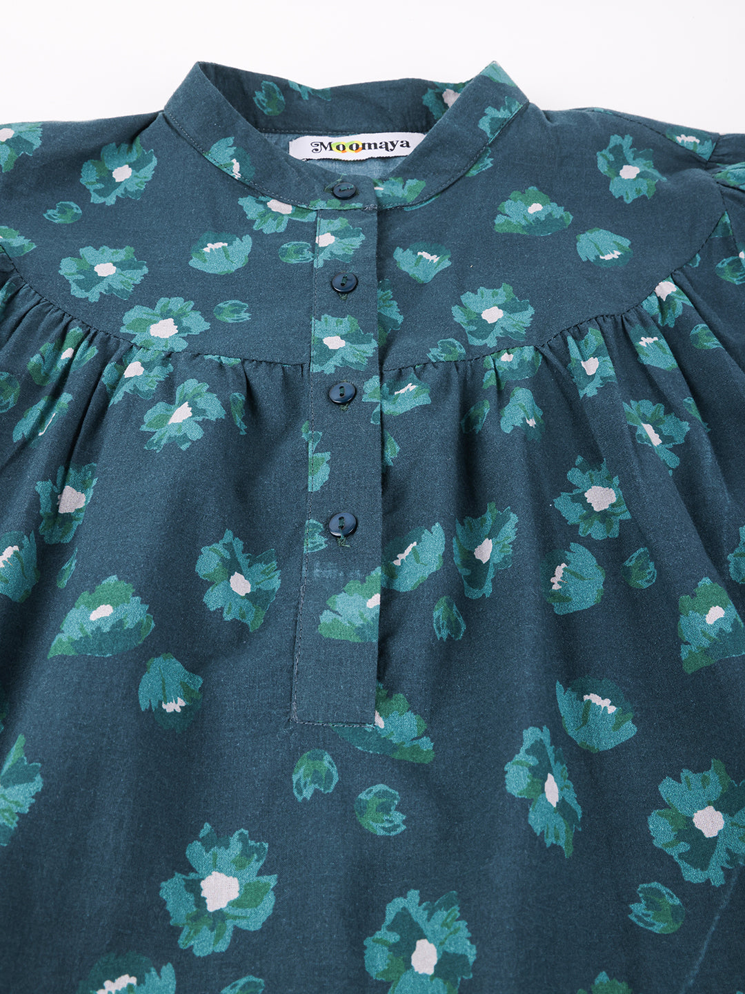 Printed Mandarin Collar