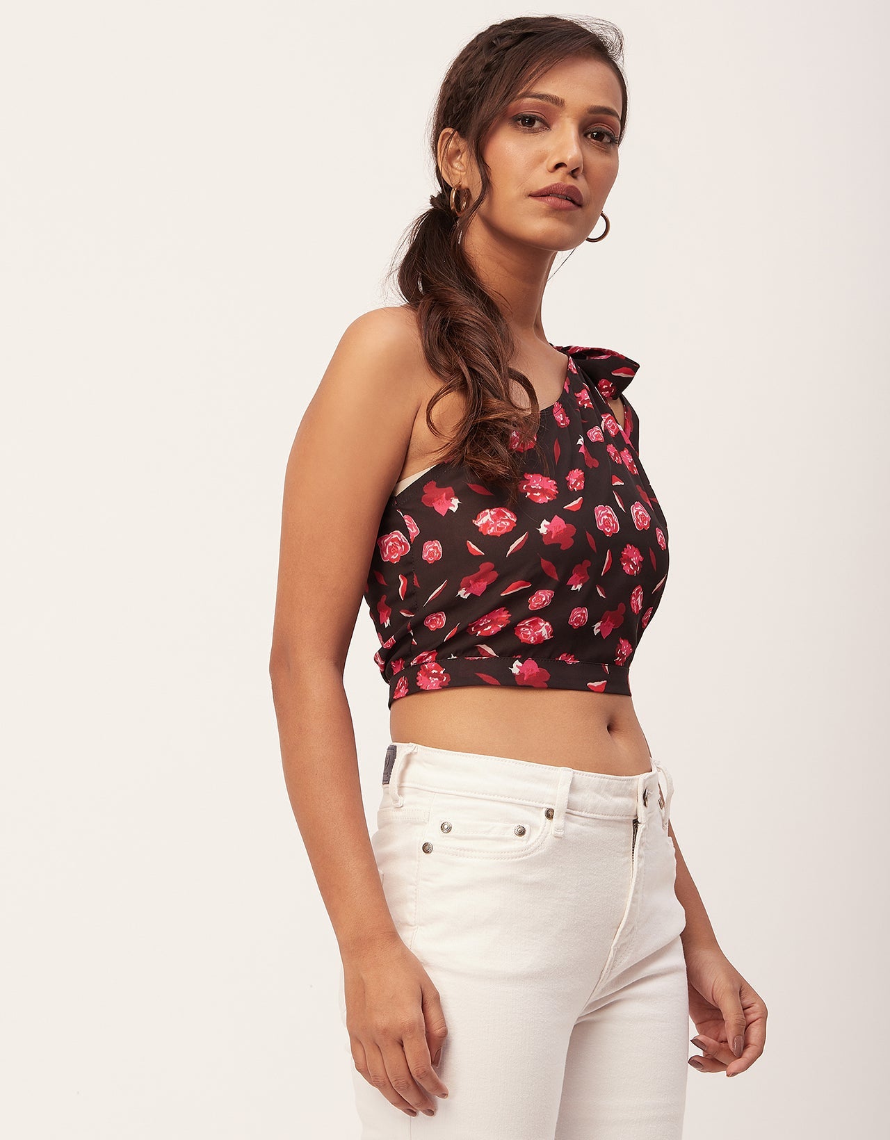Tie-Up One Shoulder Crop