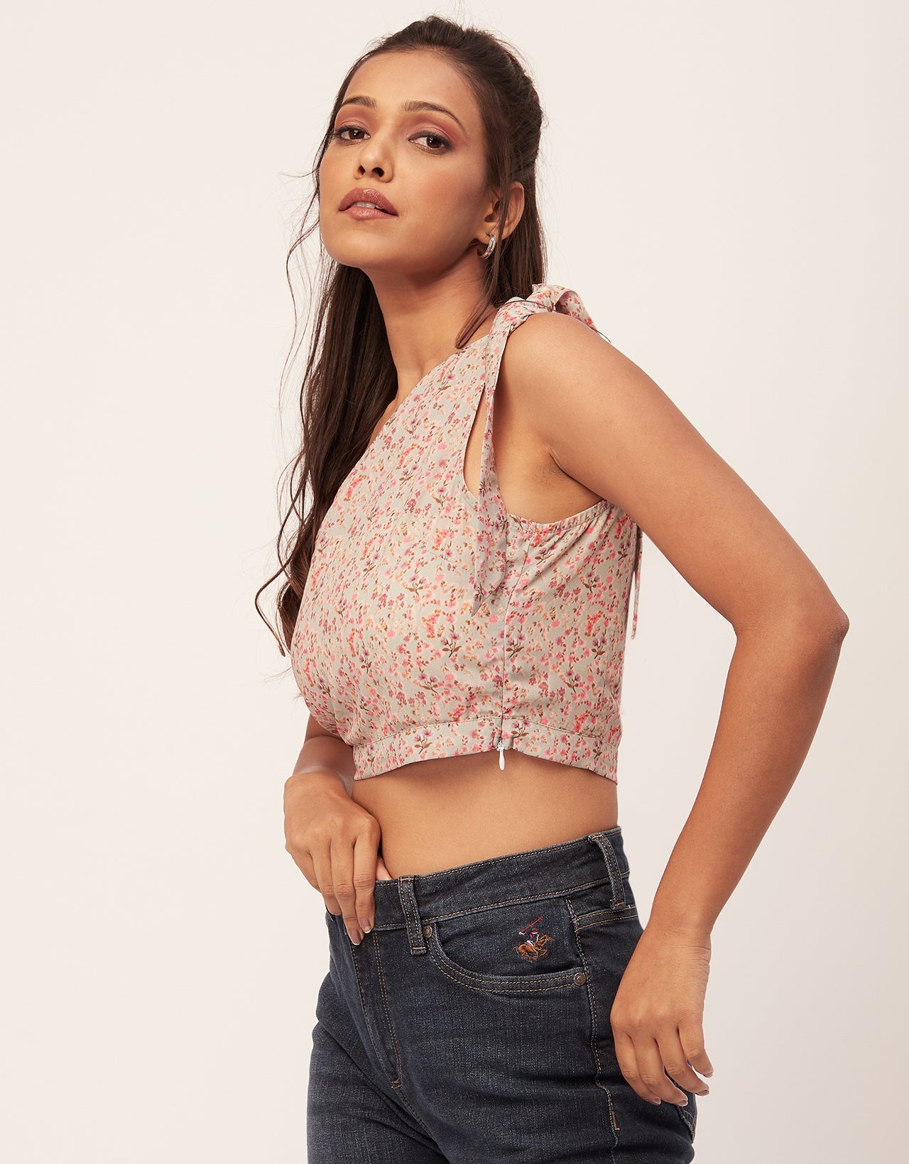 Tie-Up One Shoulder Crop