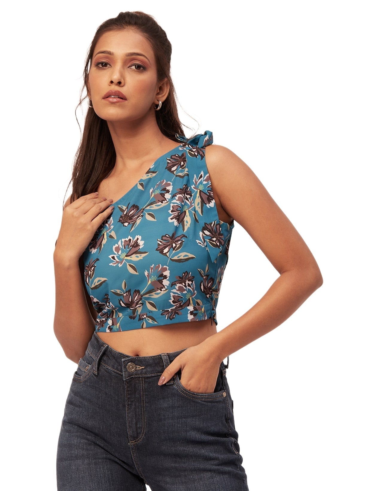 Tie-Up One Shoulder Crop