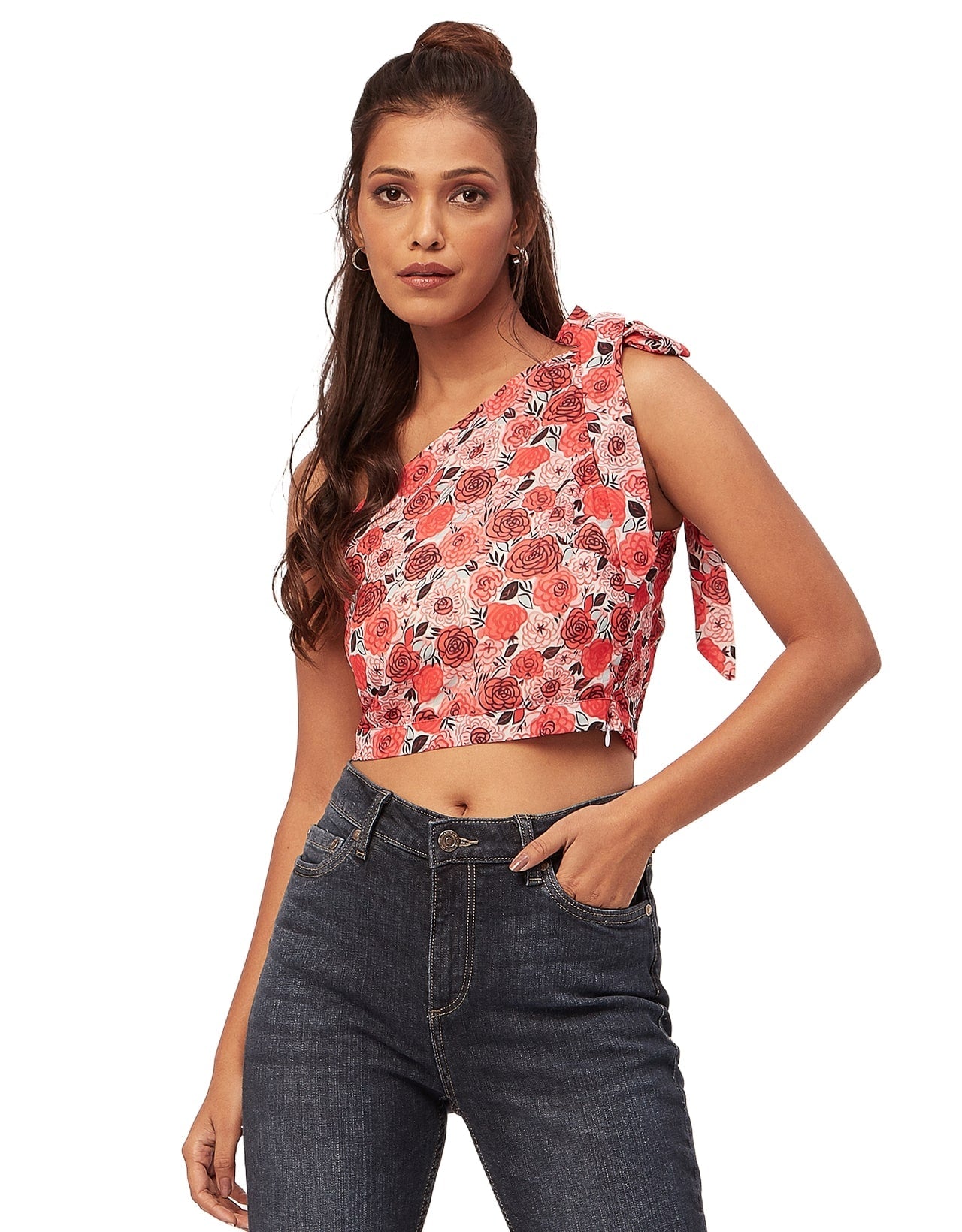 Tie-Up One Shoulder Crop