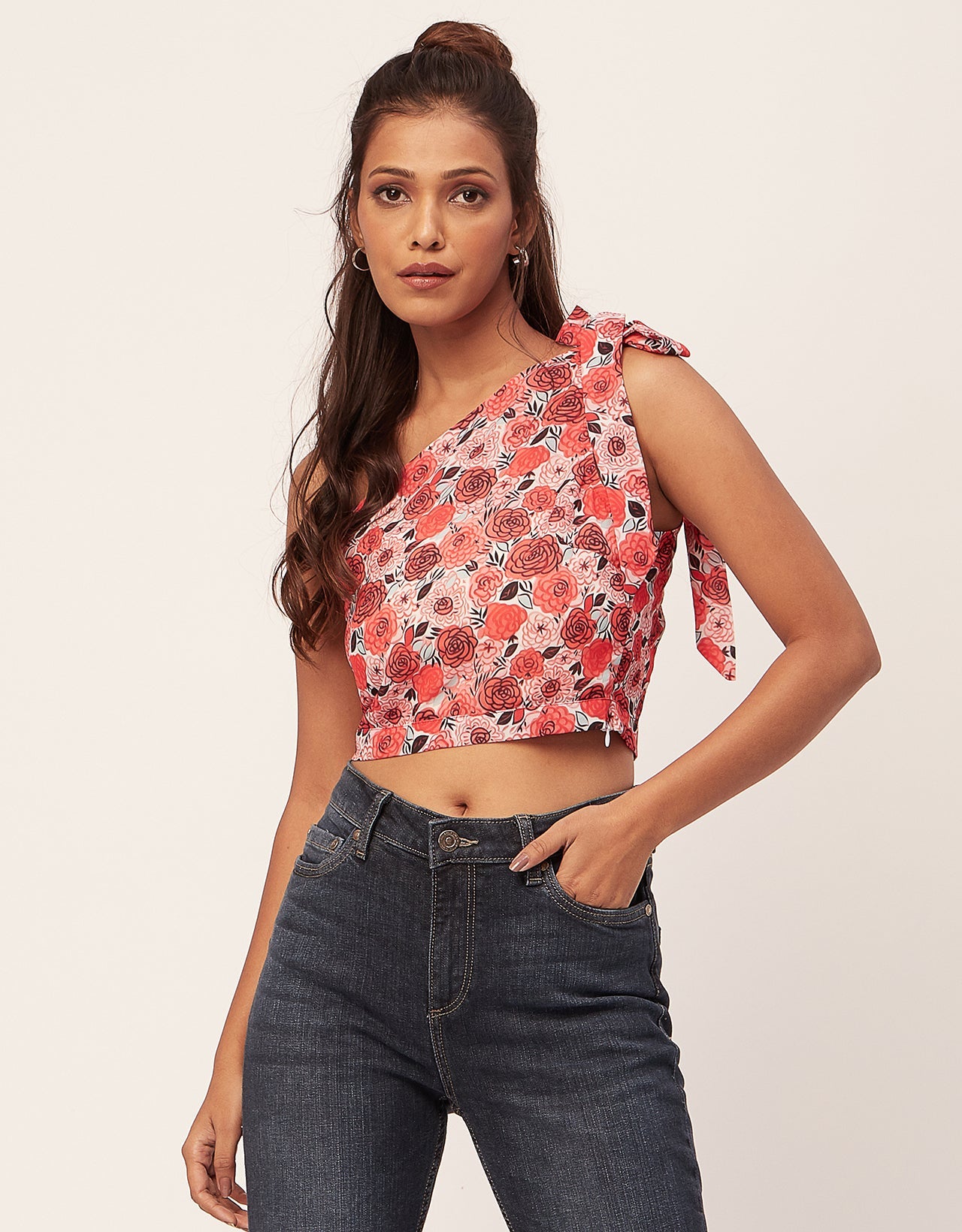 Tie-Up One Shoulder Crop