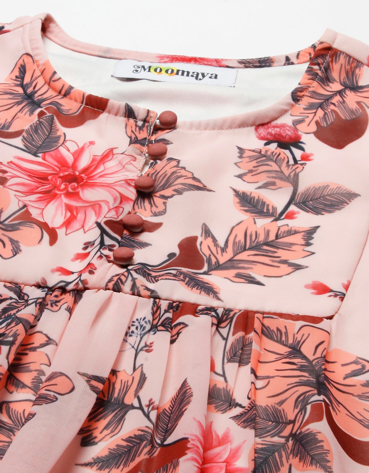 Round Neck Long Puff Sleeve