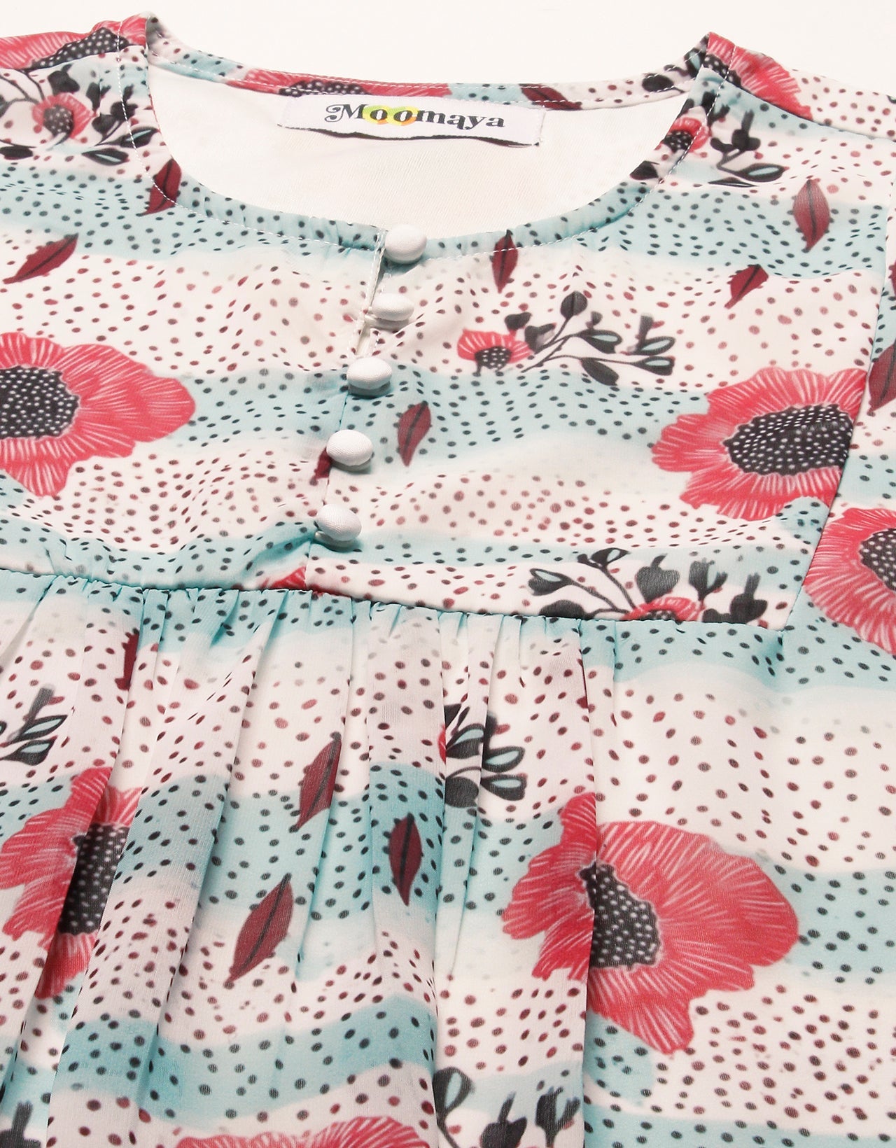 Round Neck Long Puff Sleeve