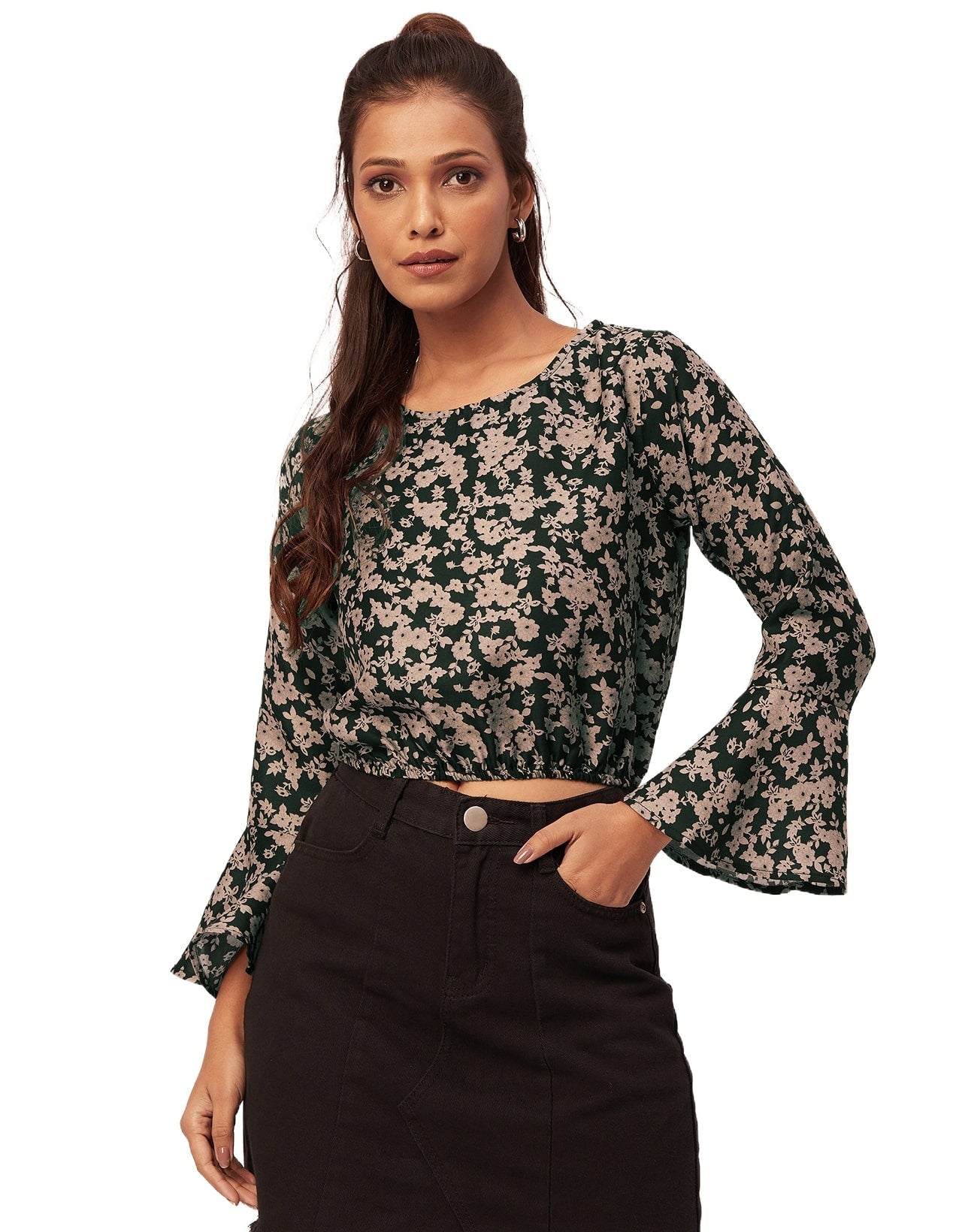 Printed Blouson Long Sleeve