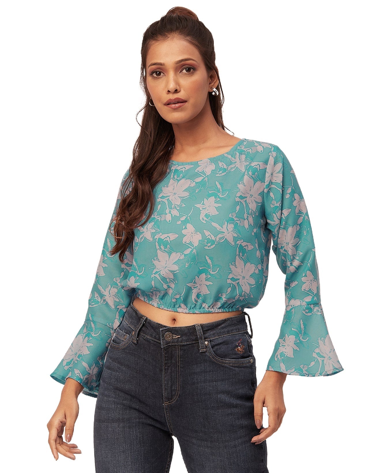 Printed Blouson Long Sleeve