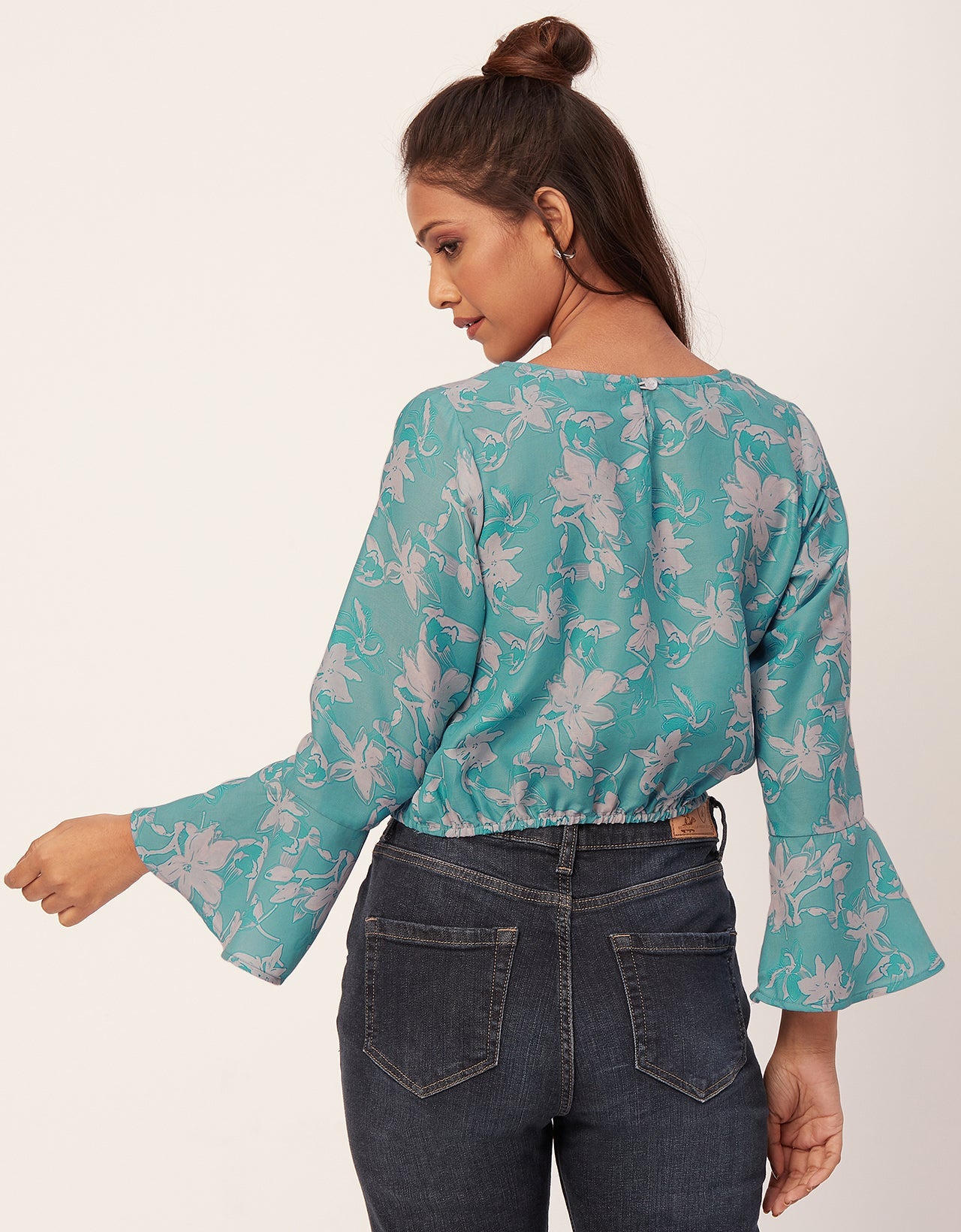 Printed Blouson Long Sleeve