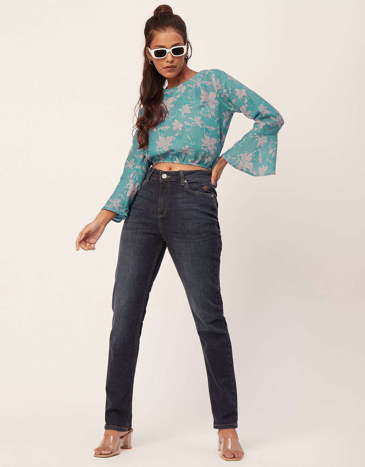 Printed Blouson Long Sleeve