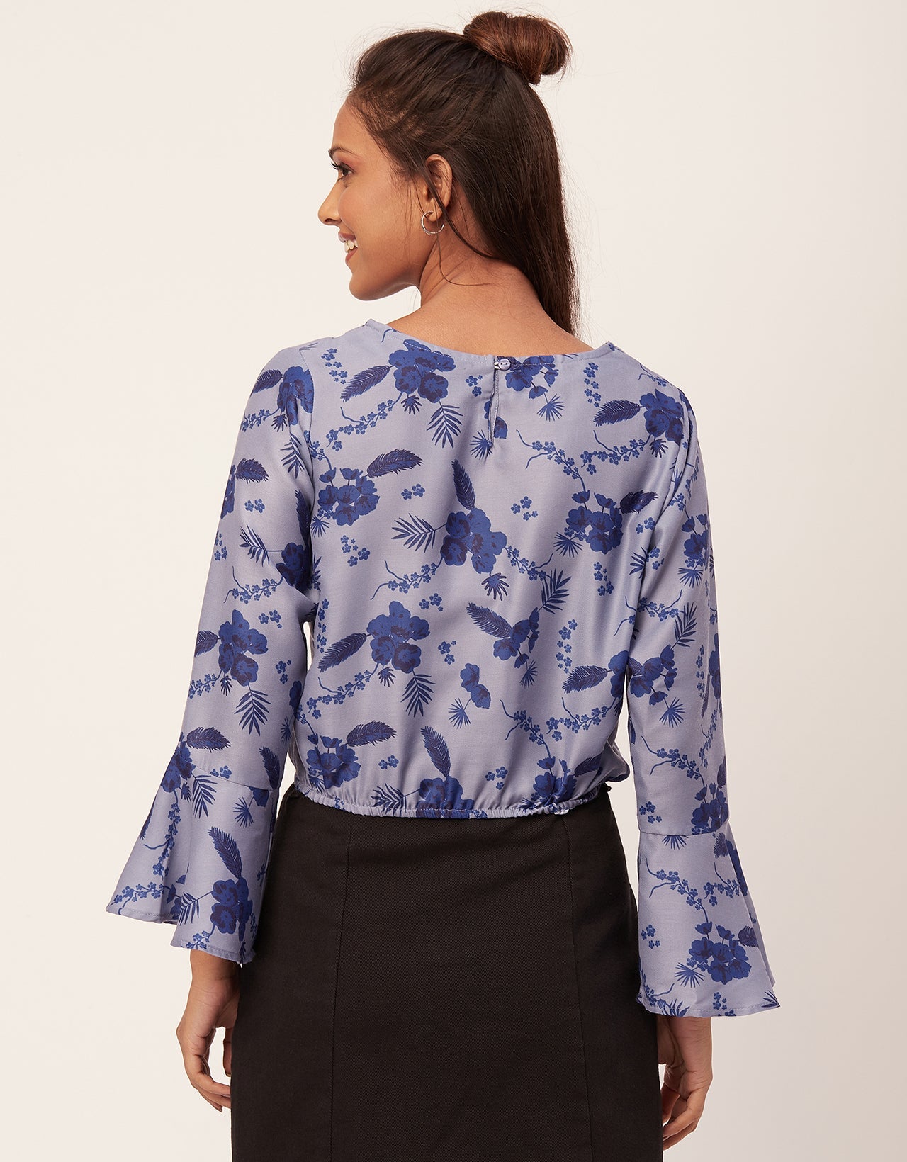 Printed Blouson Long Sleeve