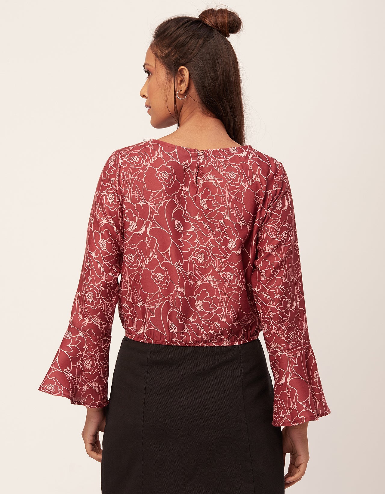 Printed Blouson Long Sleeve