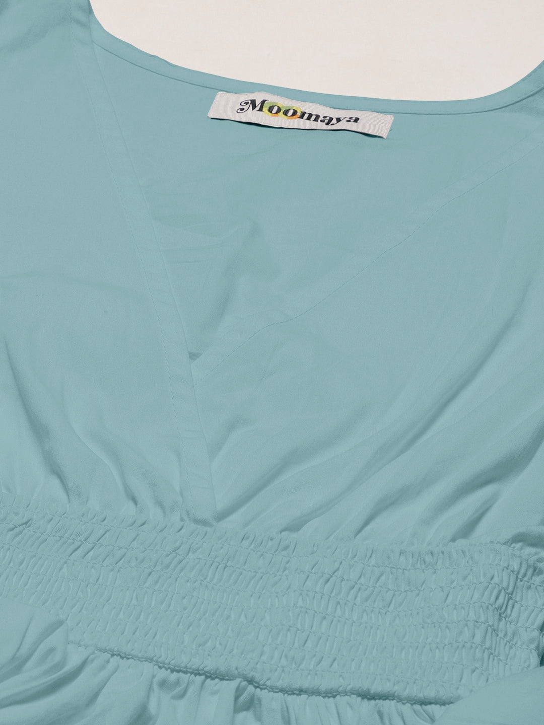 Solid Cotton Smocked Tops