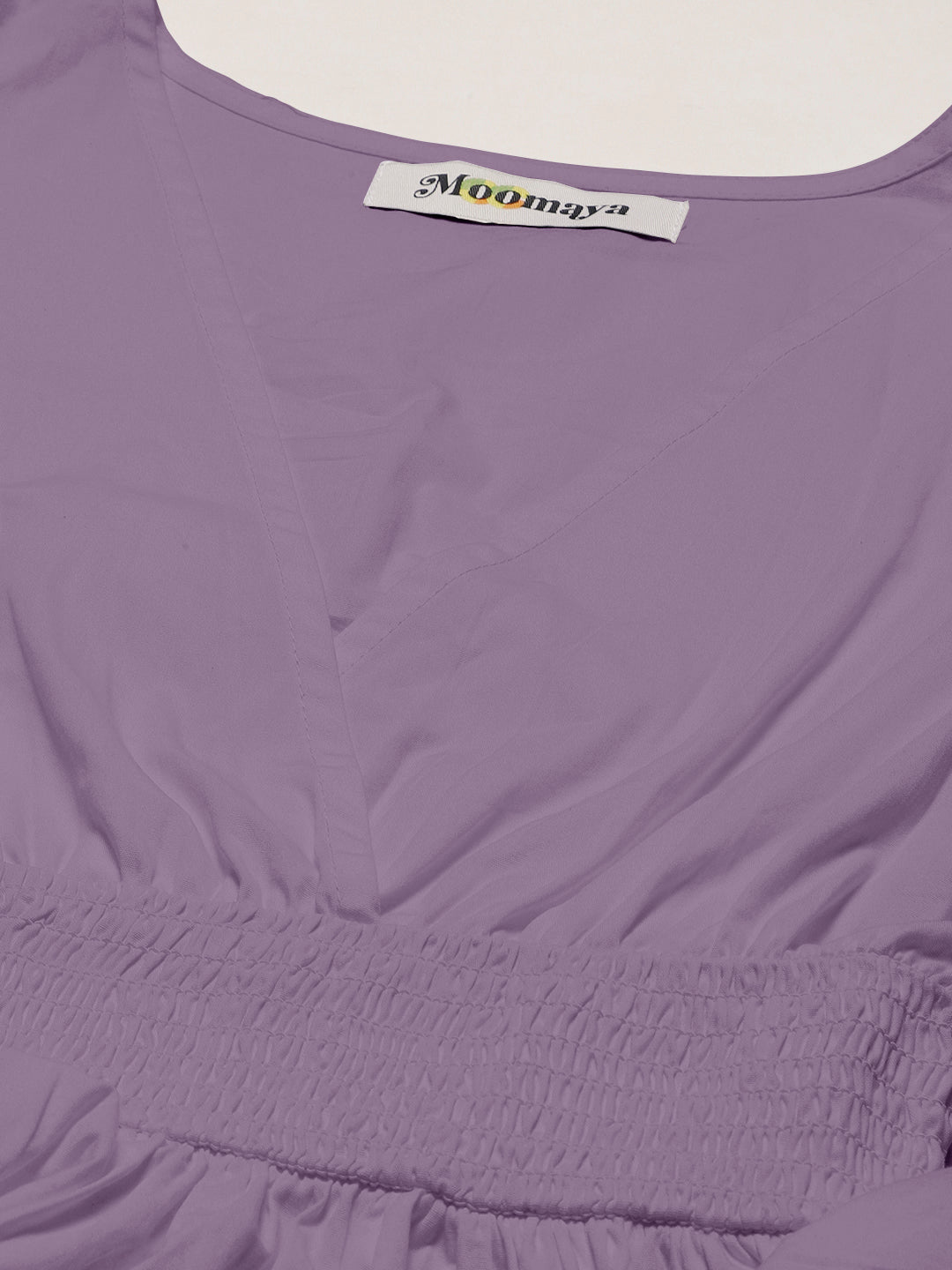 Solid Cotton Smocked Tops