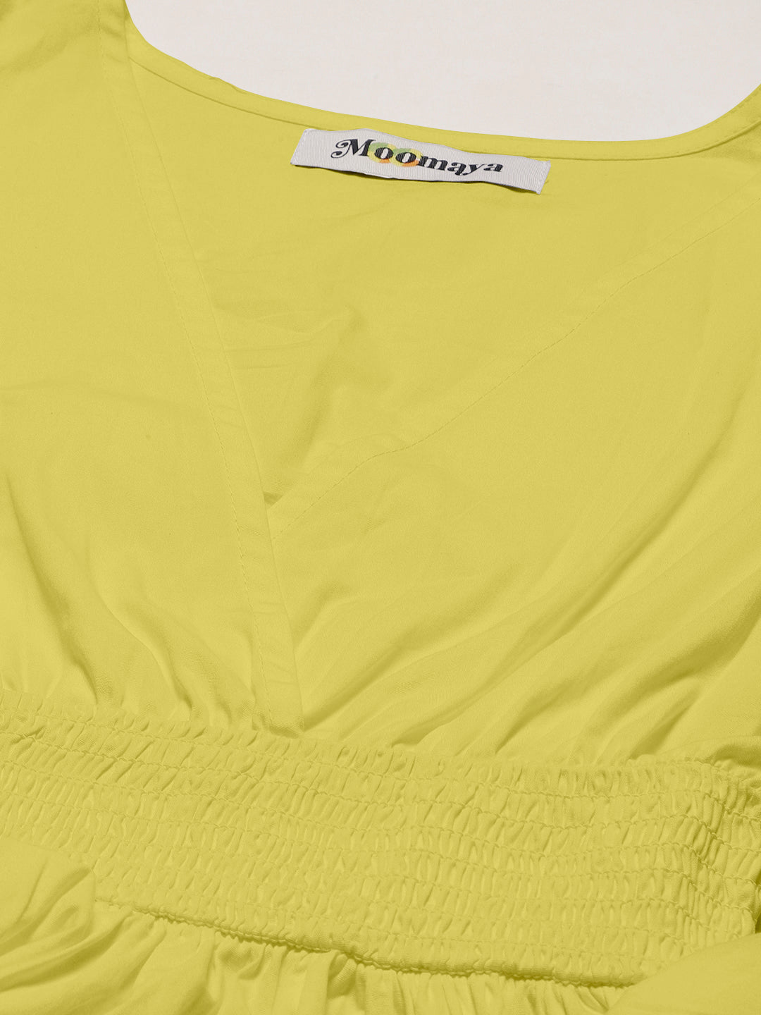 Solid Cotton Smocked Tops