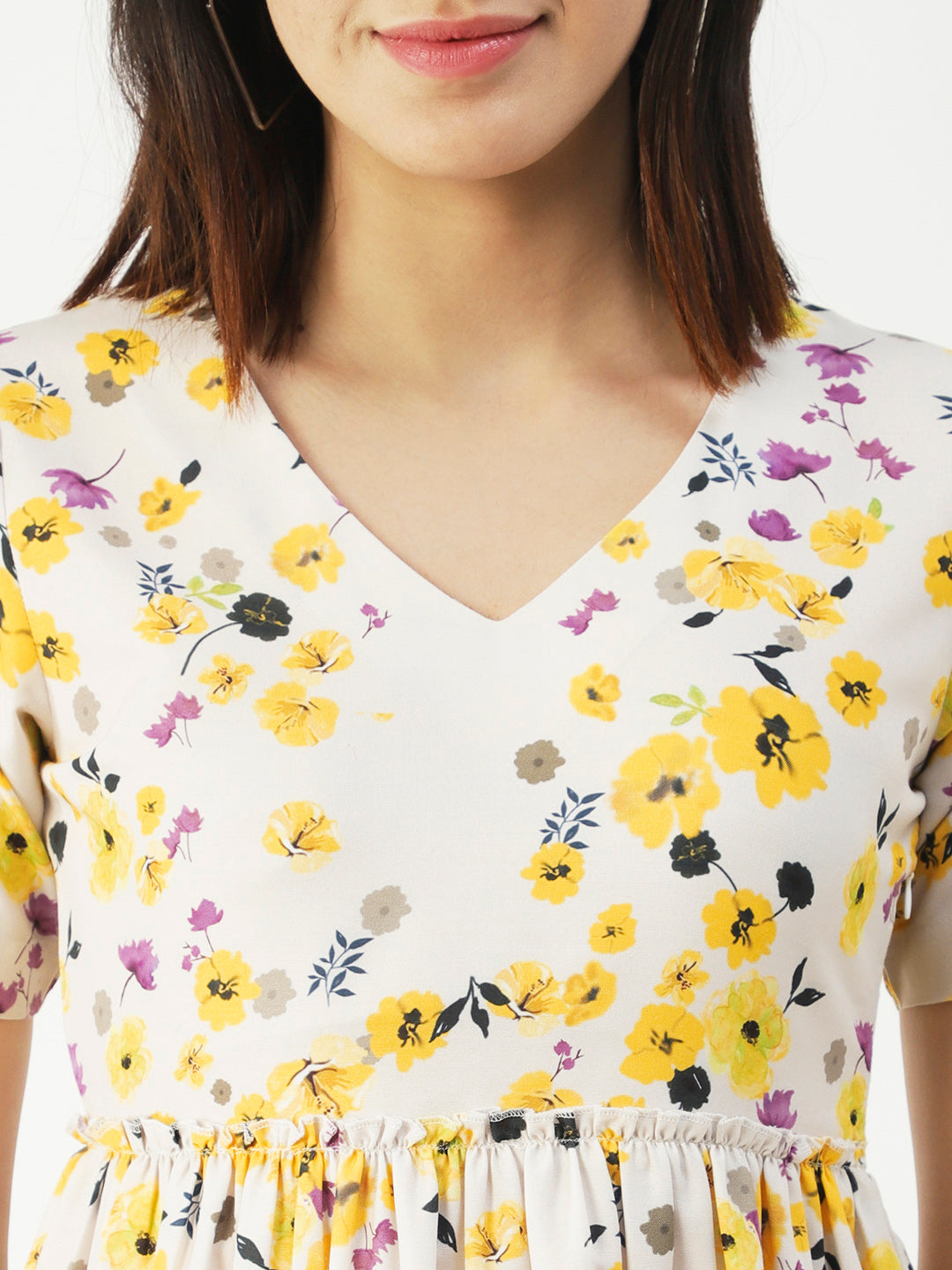 V-Neck Flared Summer Top