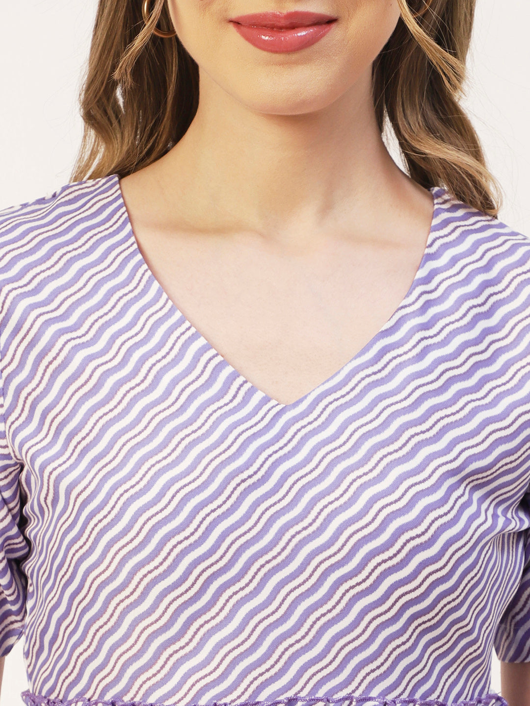 V-Neck Flared Summer Top