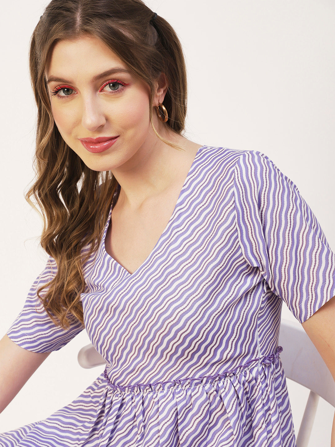 V-Neck Flared Summer Top