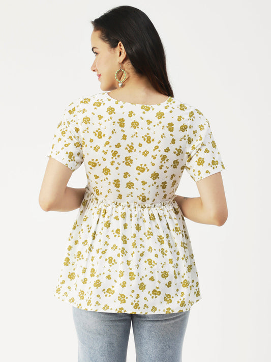 V-Neck Flared Summer Top