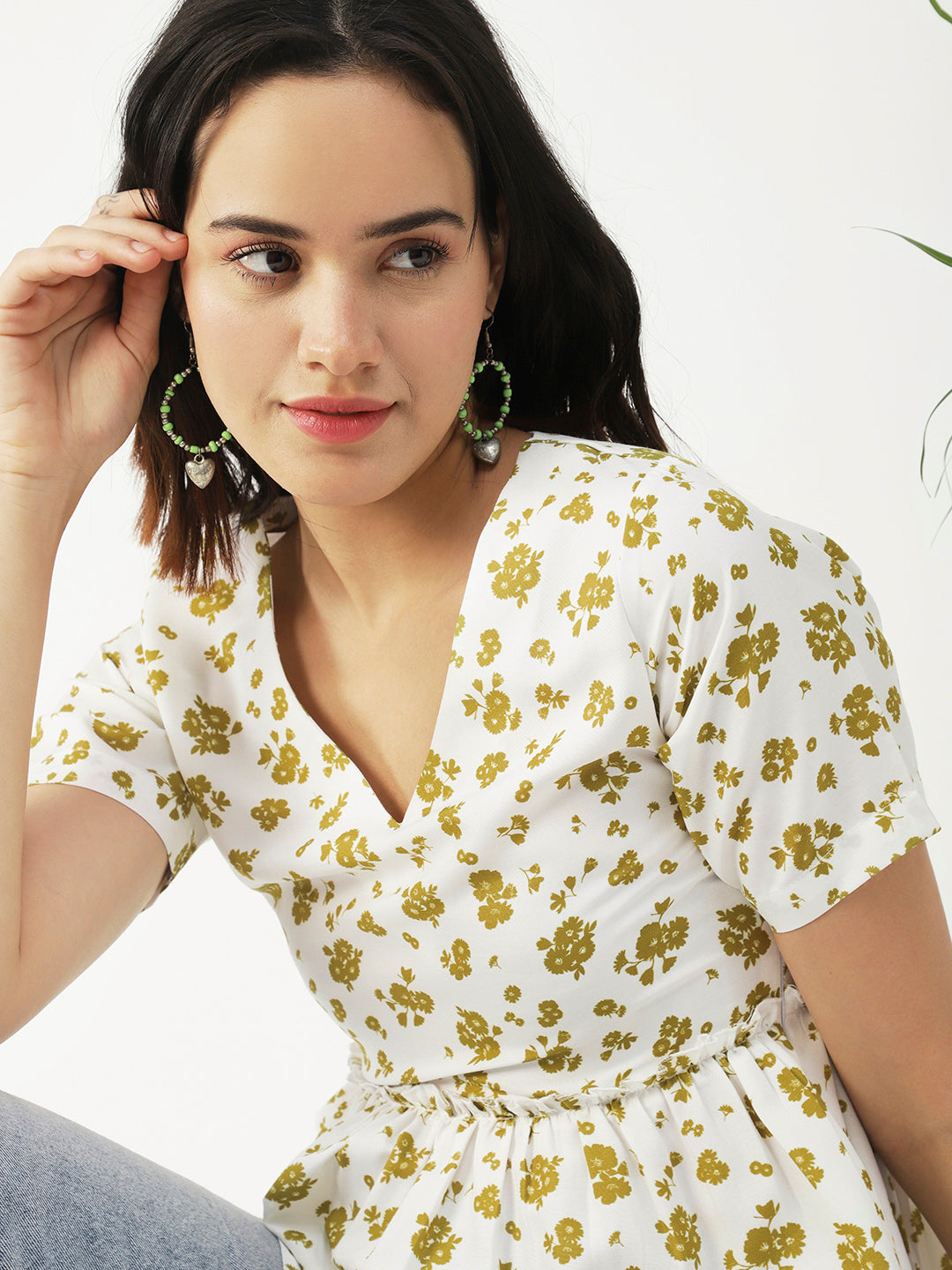 V-Neck Flared Summer Top