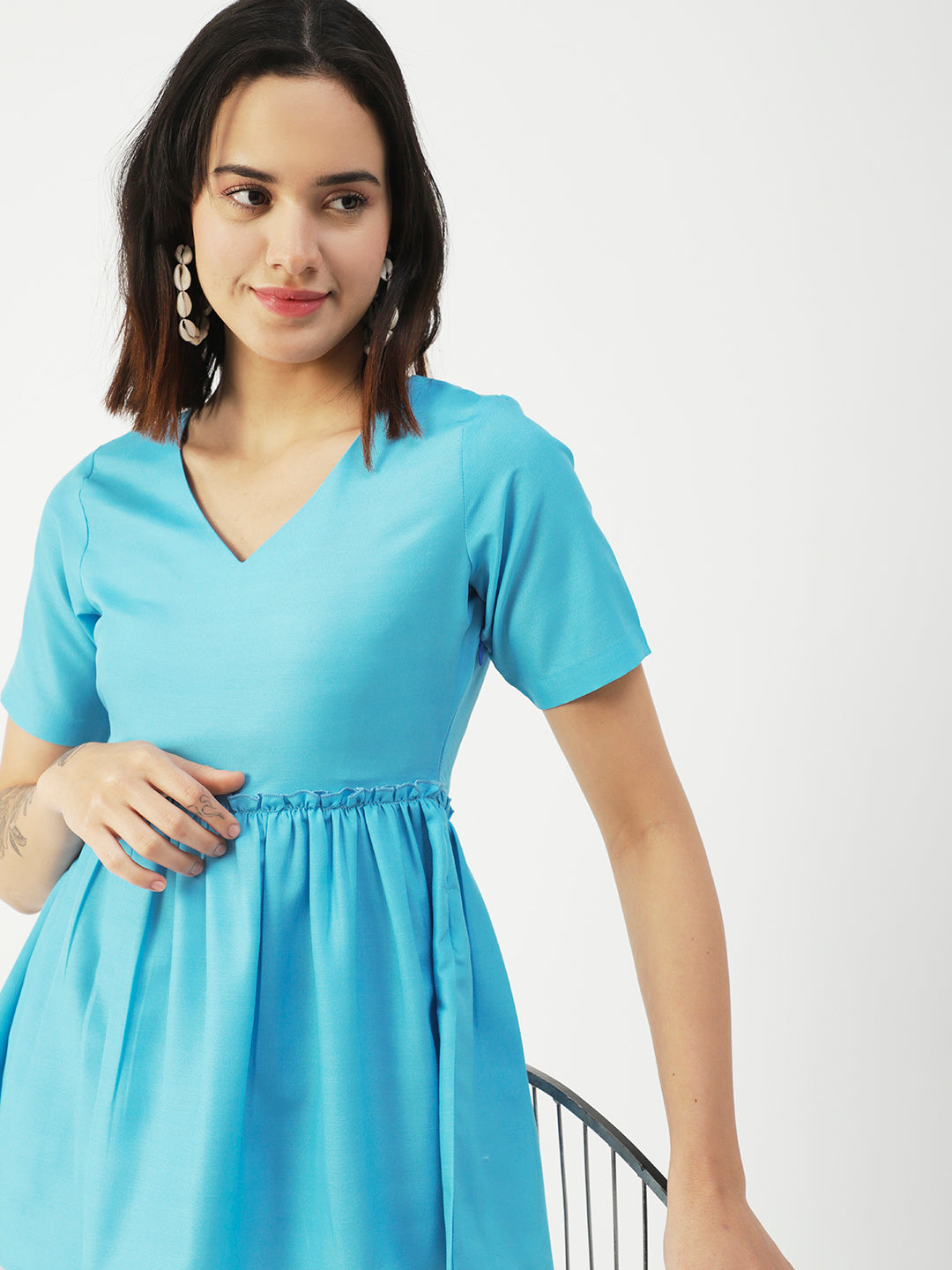 V-Neck Flared Summer Top
