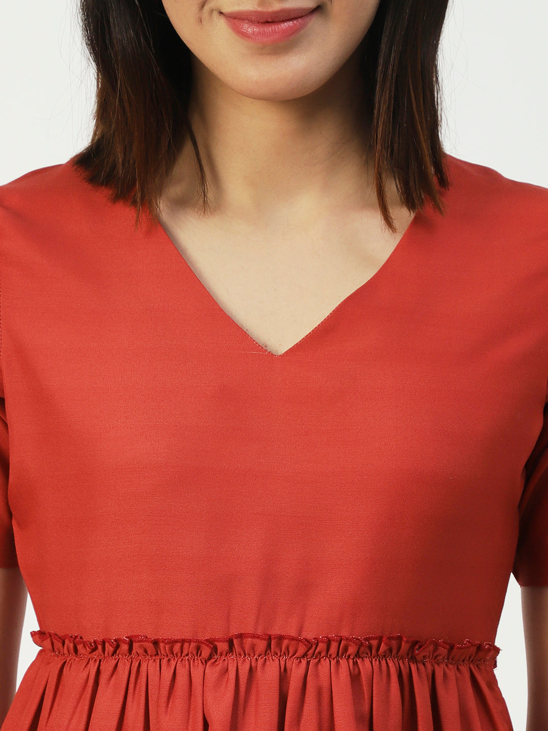 V-Neck Flared Summer Top