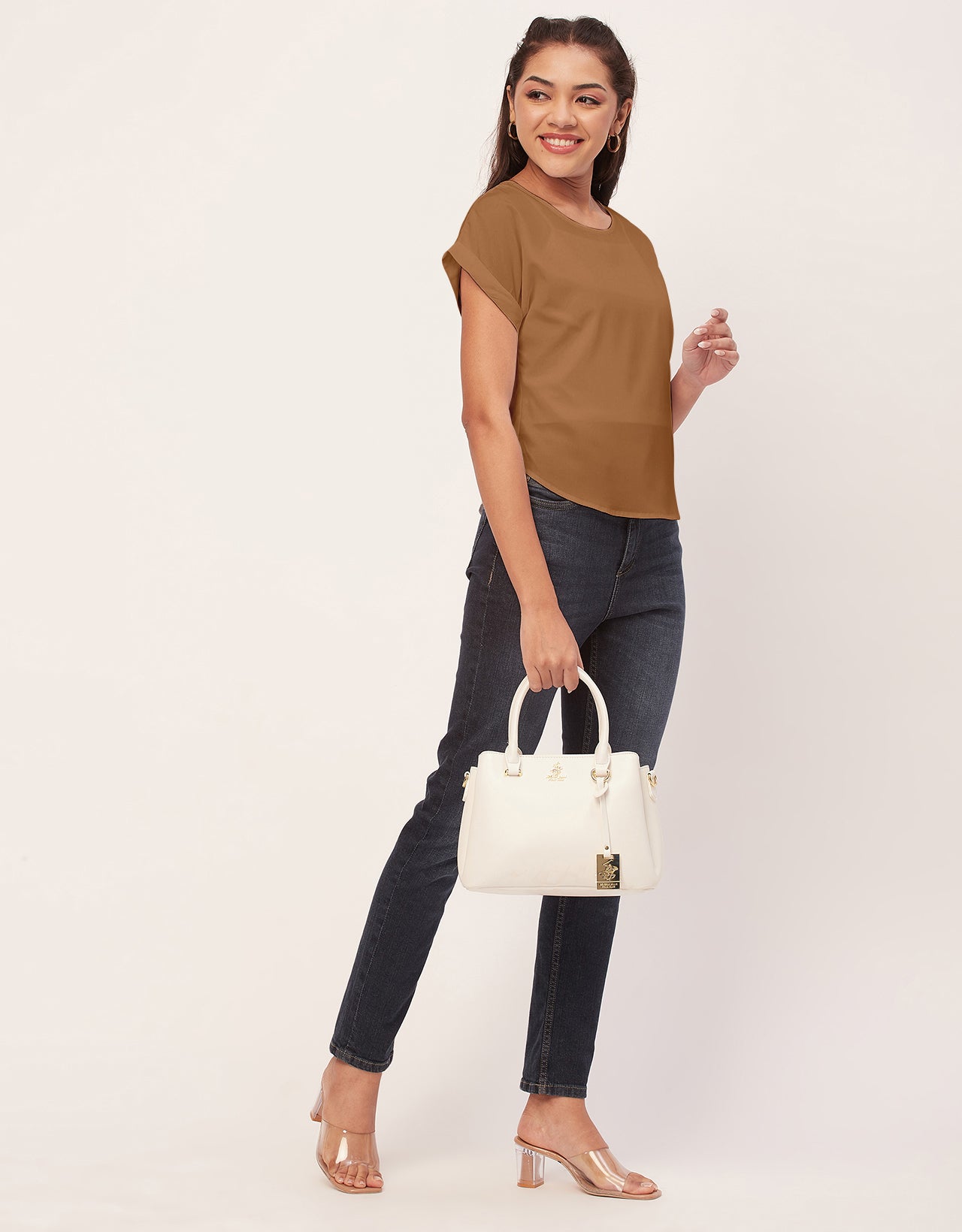 Solid Short Sleeve Crepe
