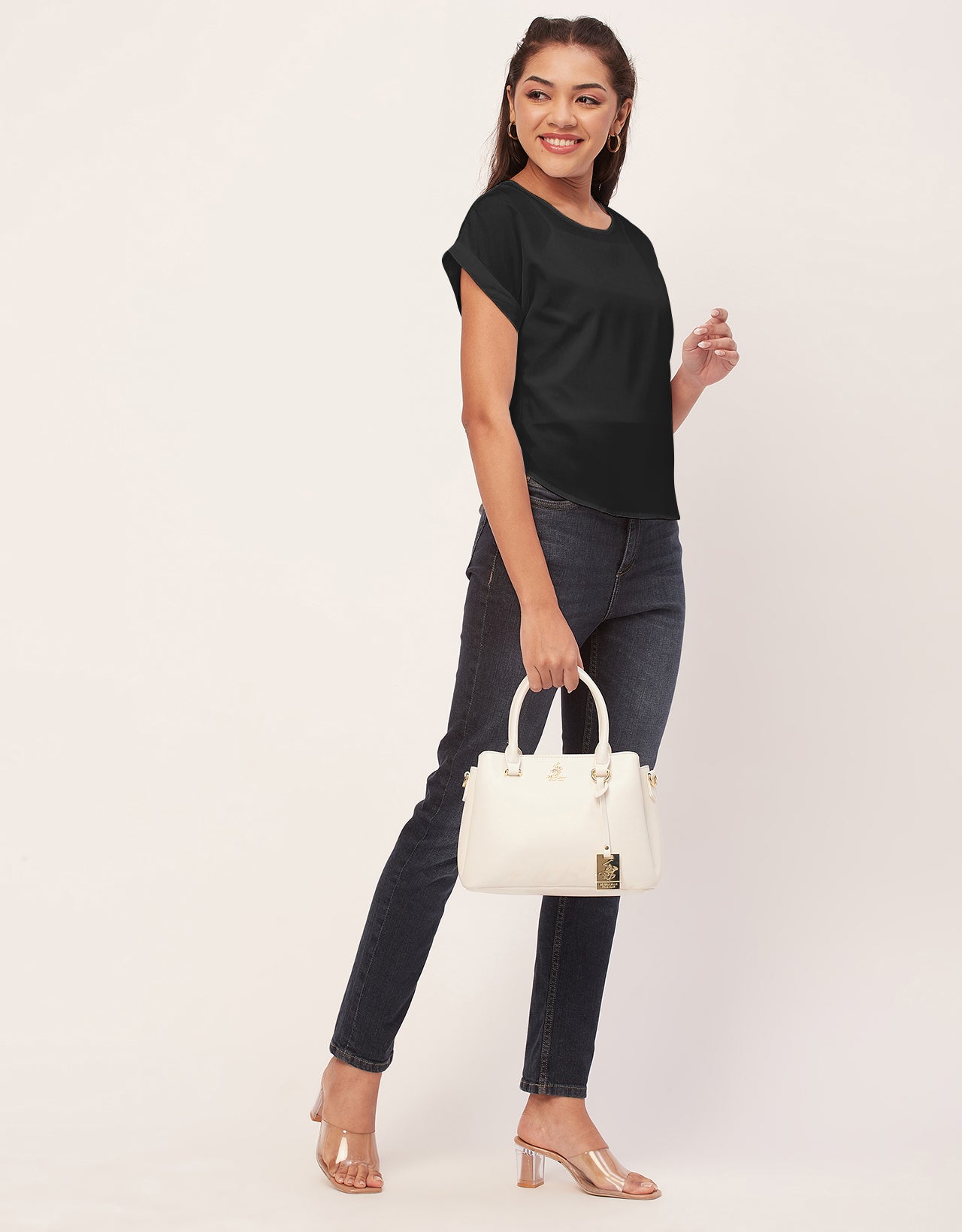 Solid Short Sleeve Crepe