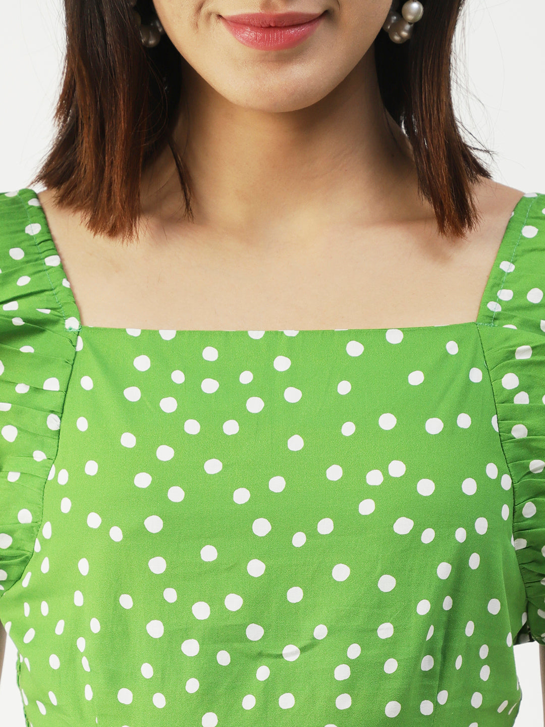 Crop Square Neck Flutter