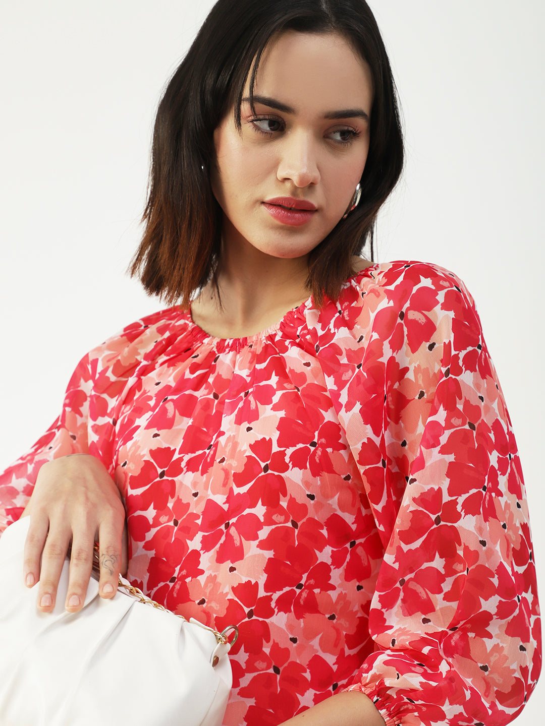 Printed Sheer Long Sleeve