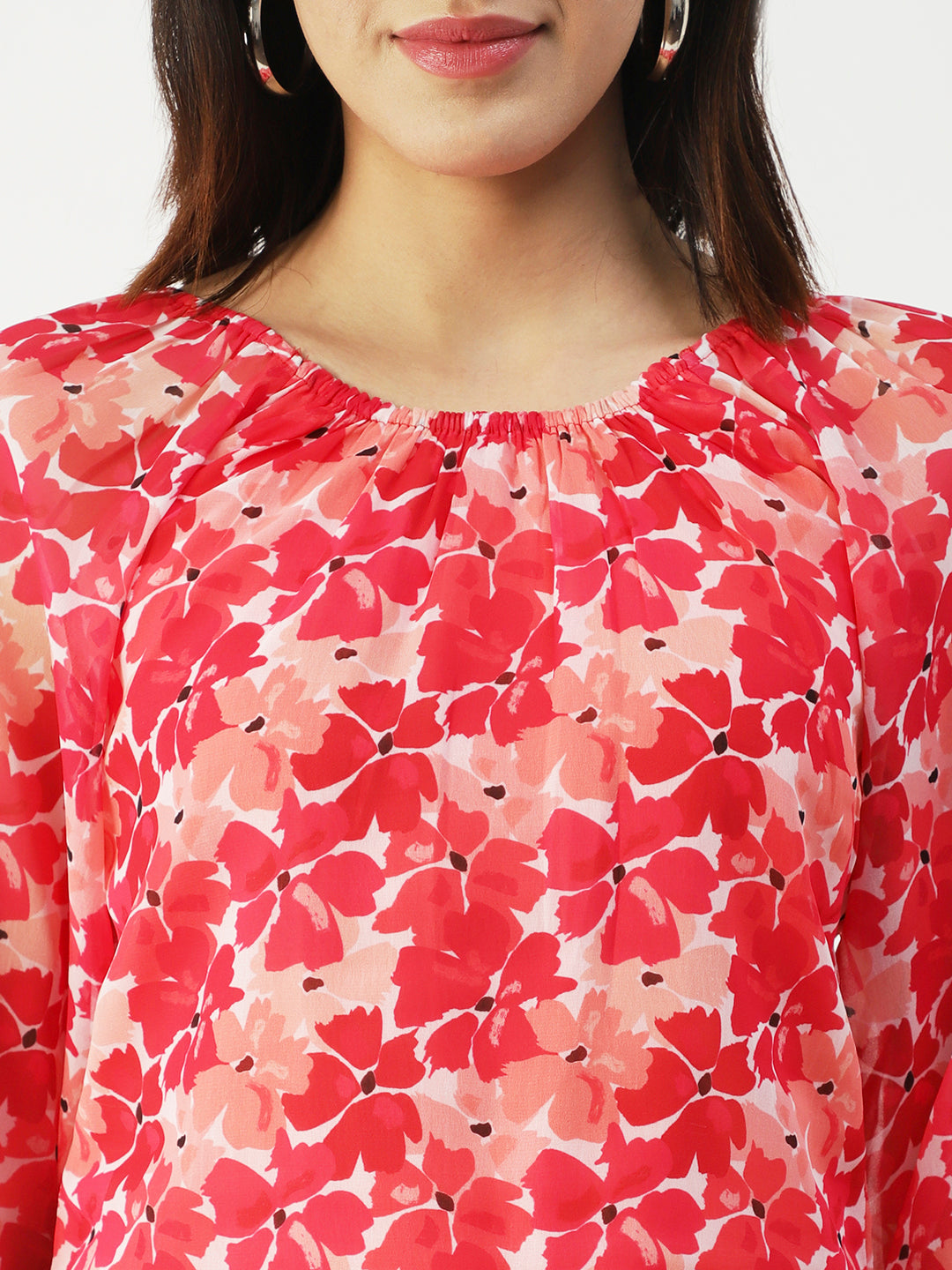 Printed Sheer Long Sleeve