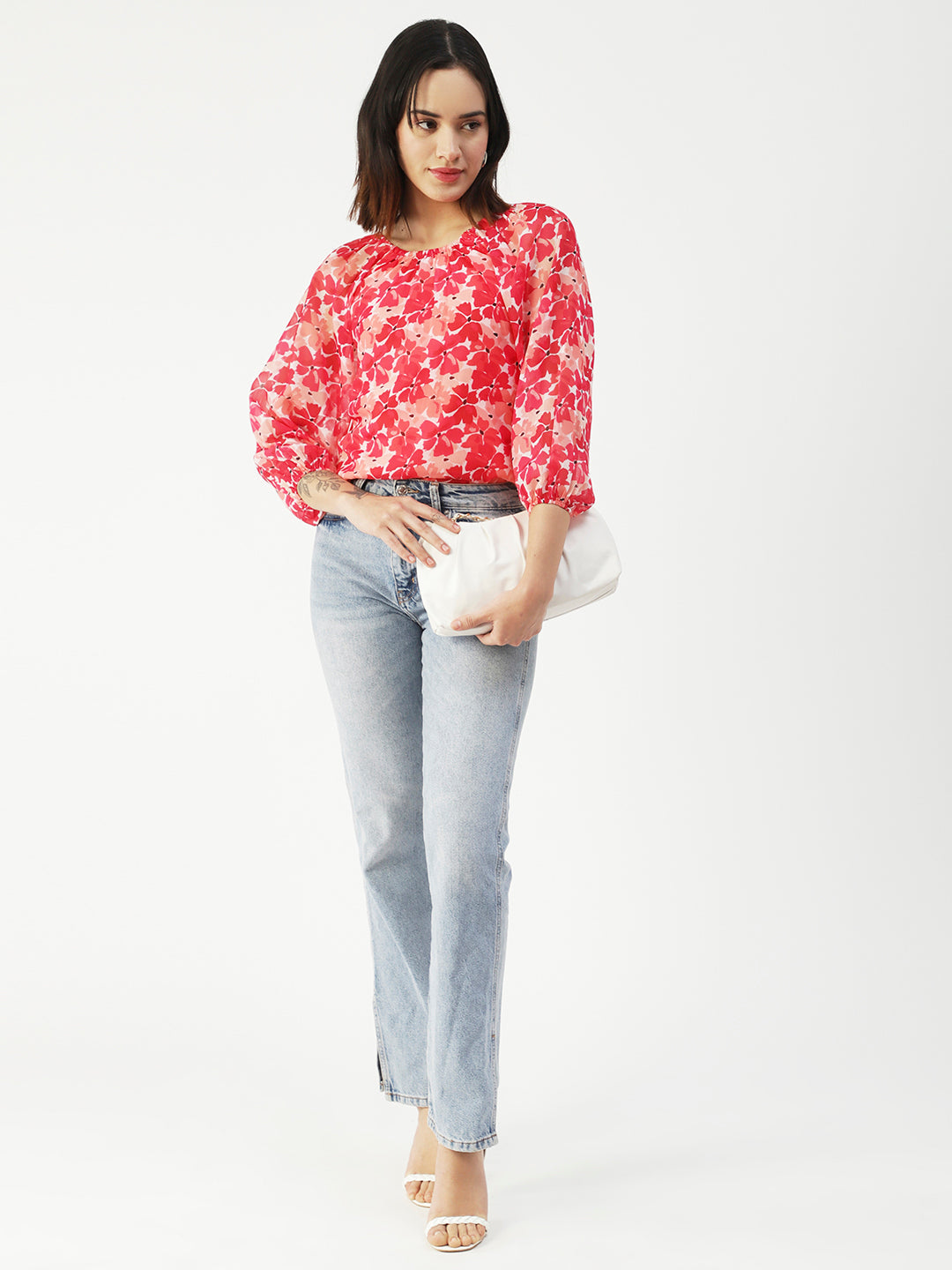 Printed Sheer Long Sleeve