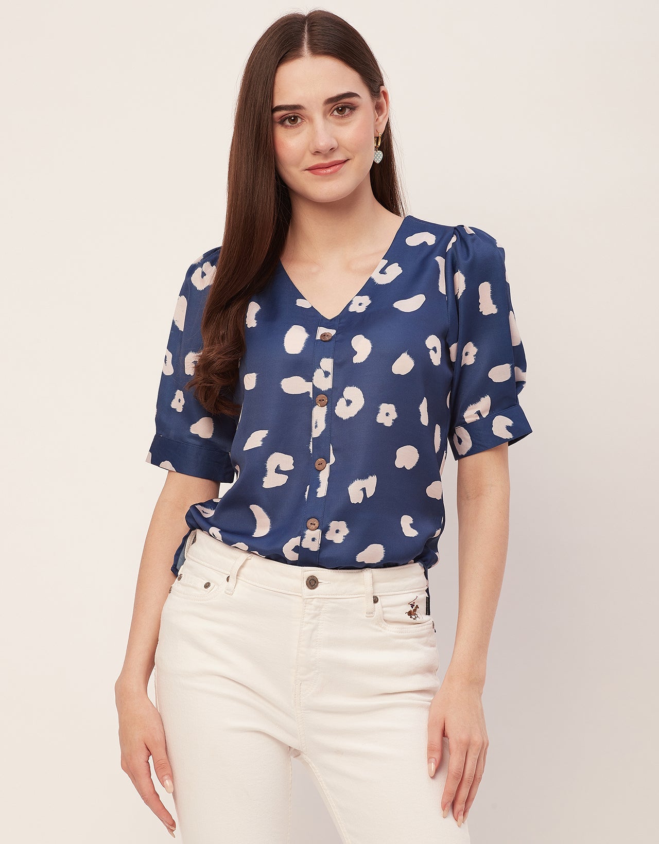 Printed Short Sleeve Top