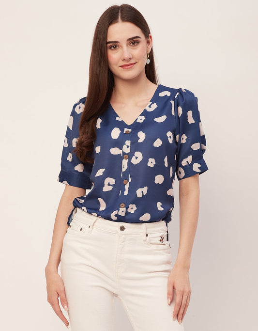 Printed Short Sleeve Top