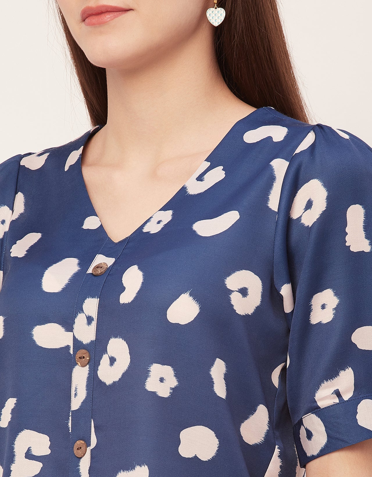 Printed Short Sleeve Top