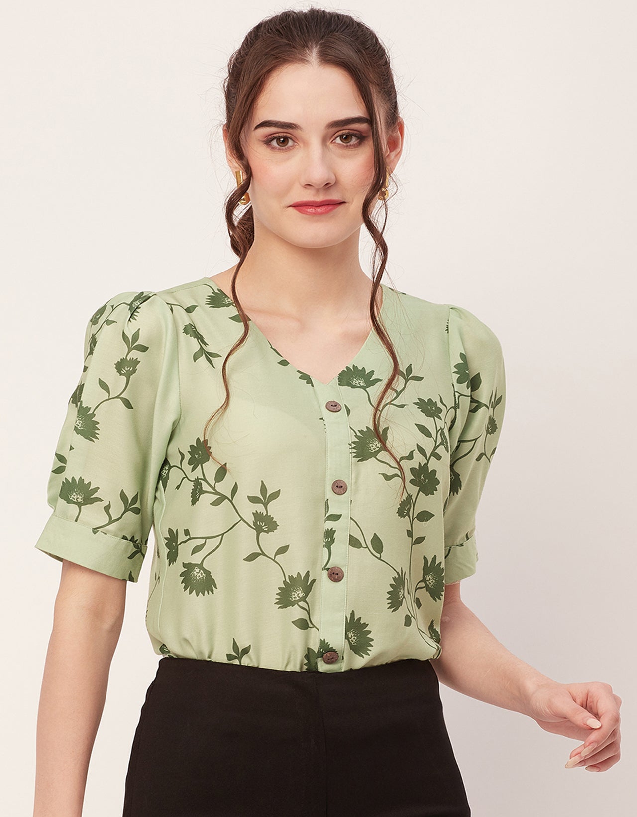Printed Short Sleeve Top