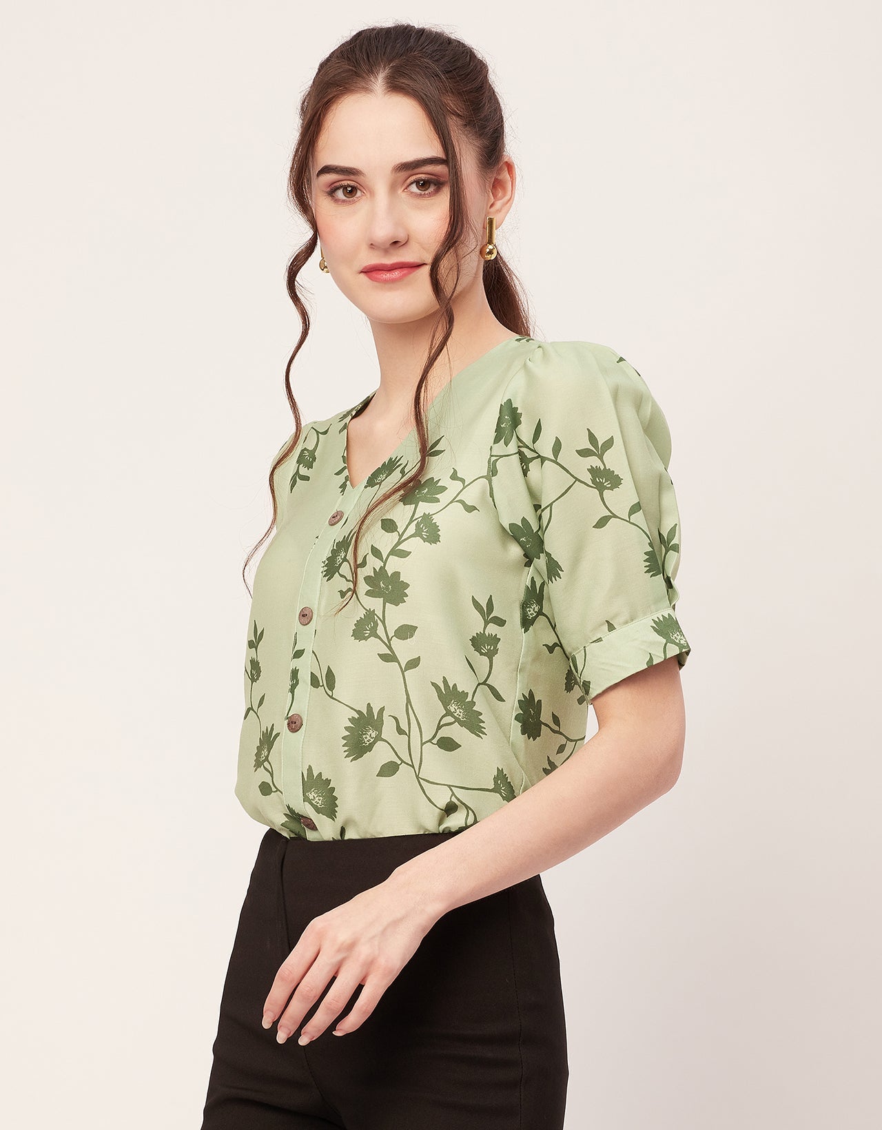 Printed Short Sleeve Top