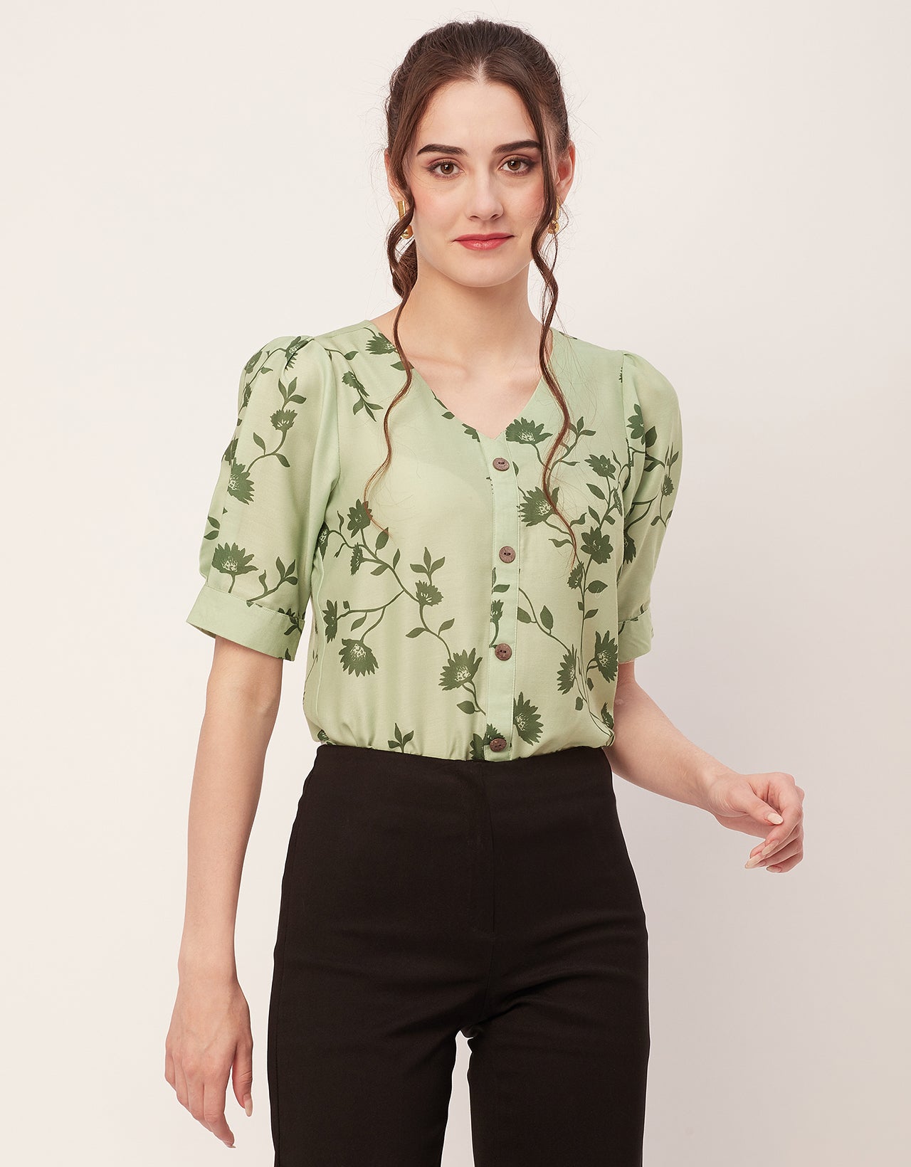 Printed Short Sleeve Top