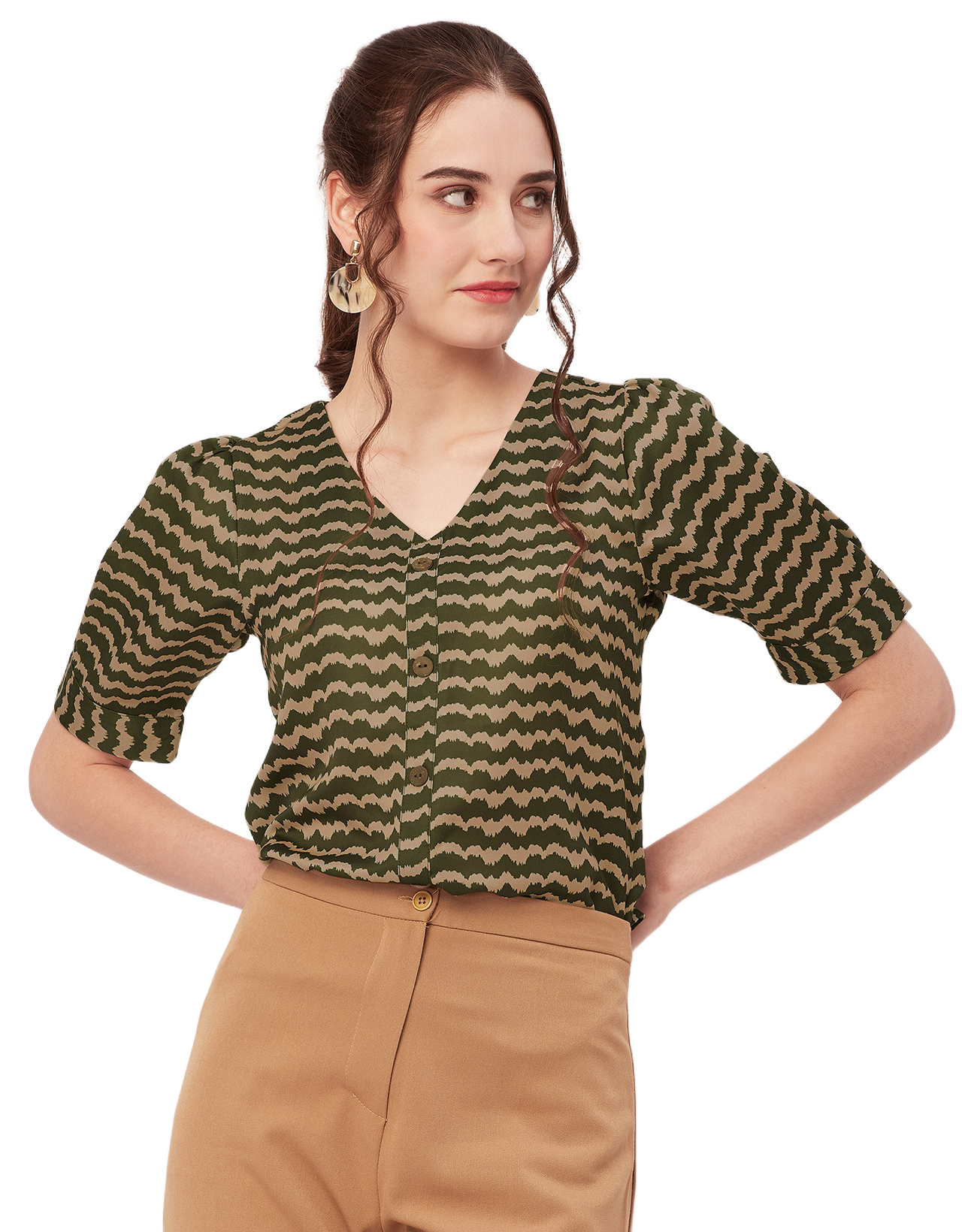 Printed Short Sleeve Top