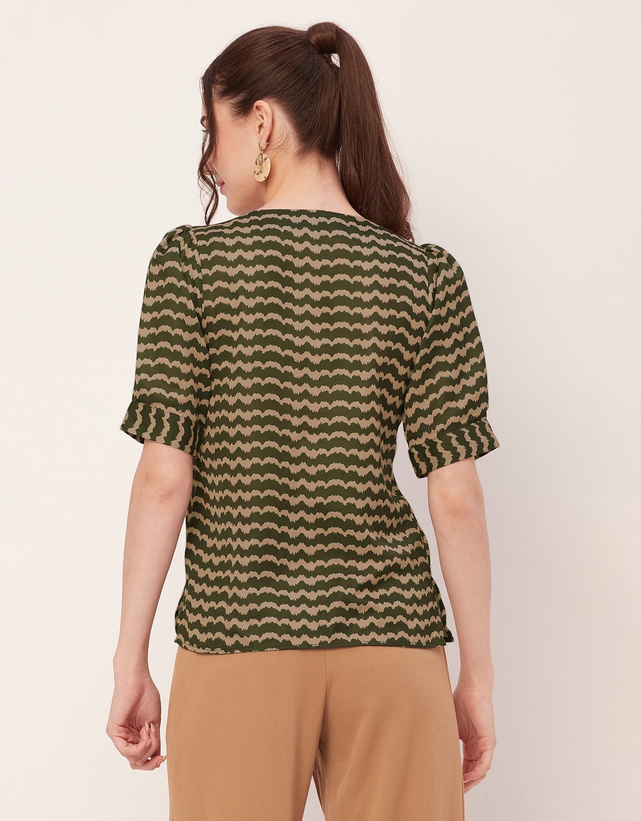 Printed Short Sleeve Top