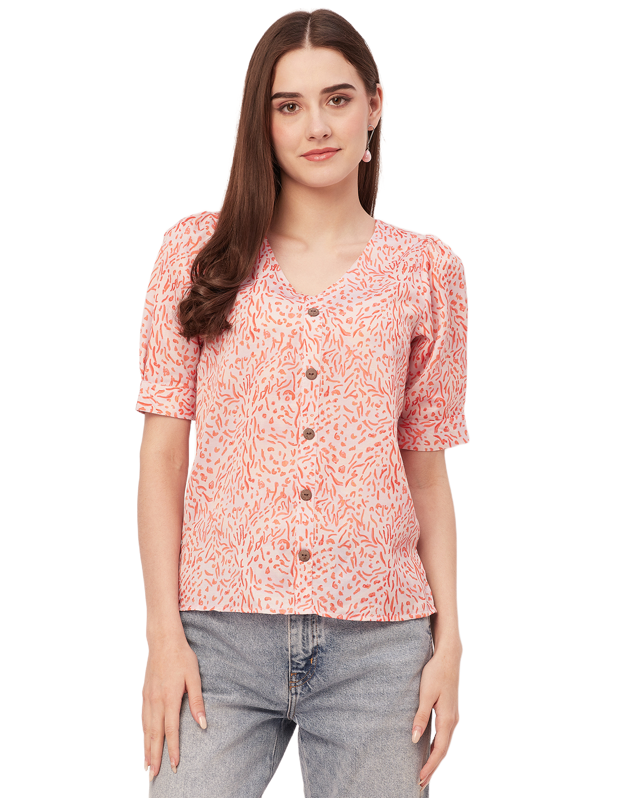 Printed Short Sleeve Top