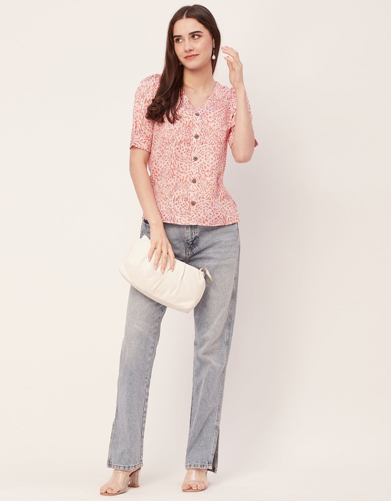 Printed Short Sleeve Top