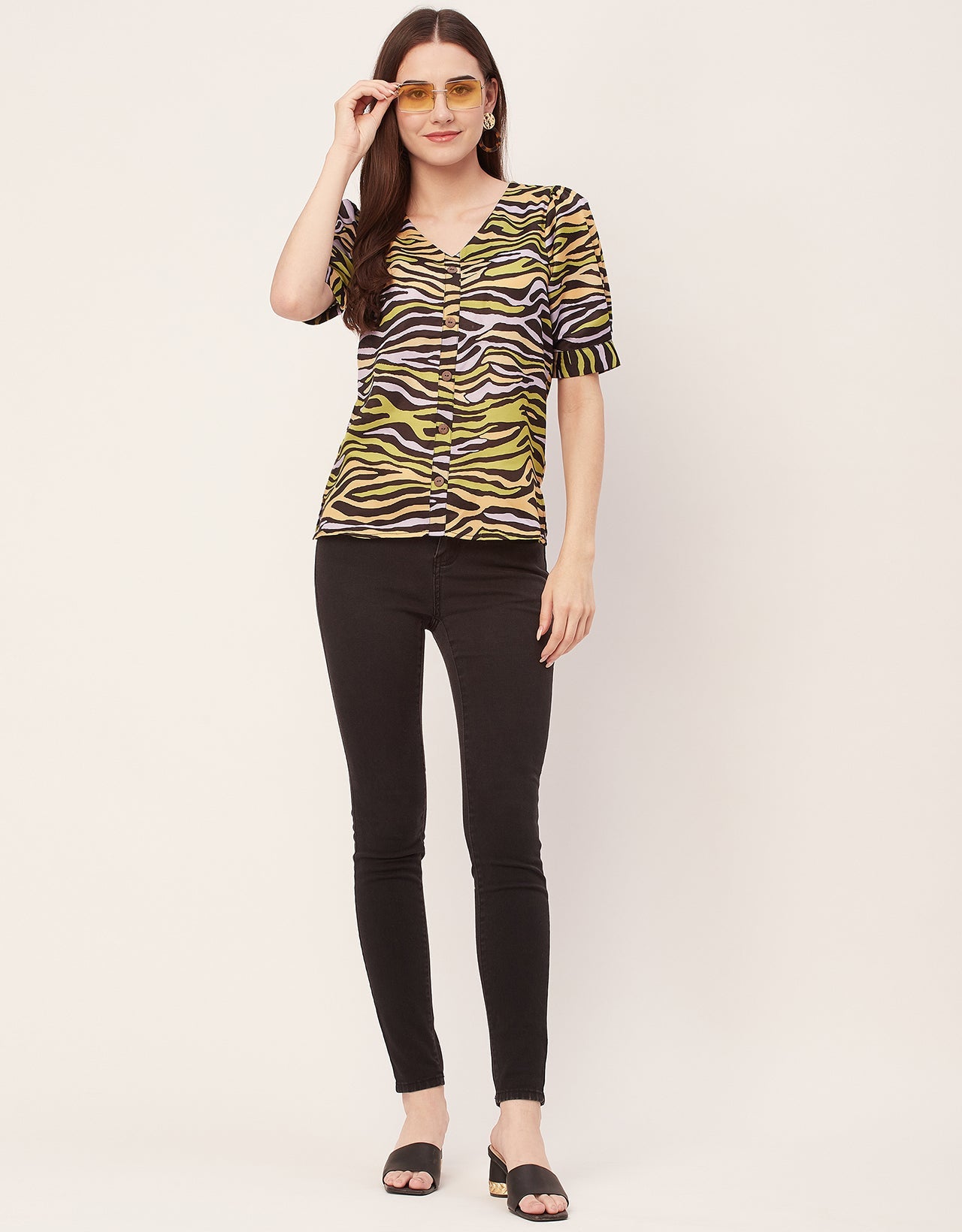 Printed Short Sleeve Top