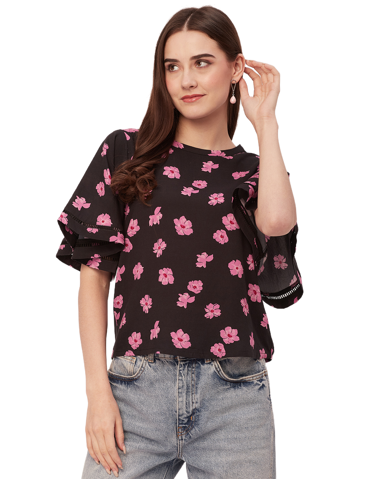 Printed Short Sleeve Top