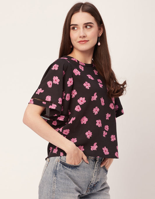 Printed Short Sleeve Top