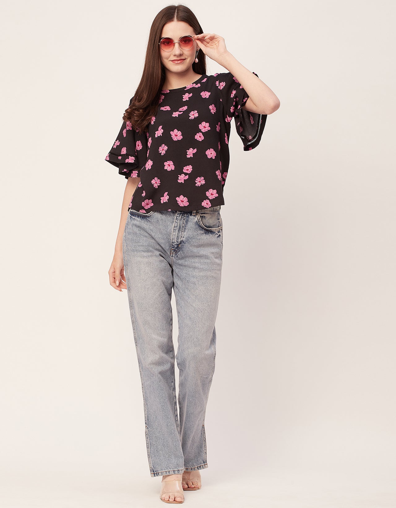 Printed Short Sleeve Top