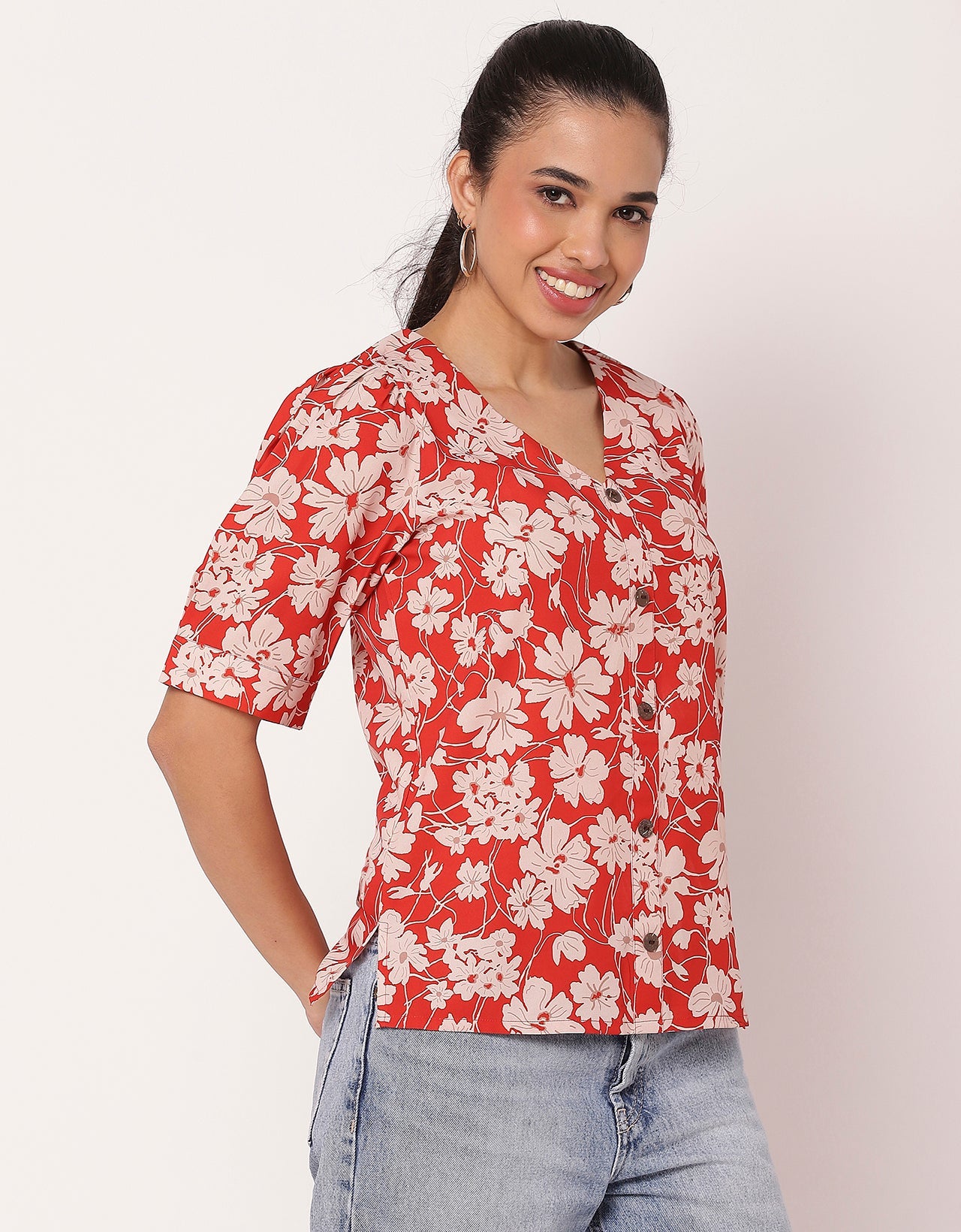 Printed Short Sleeve Top