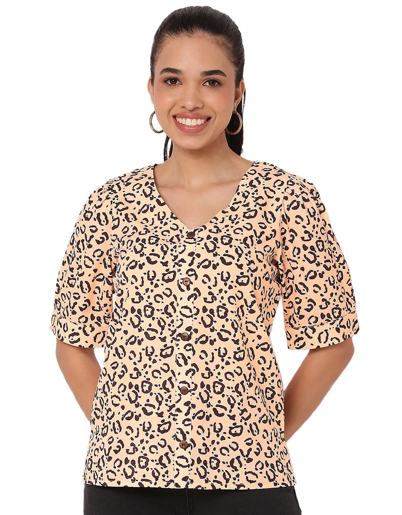 Printed Short Sleeve Top