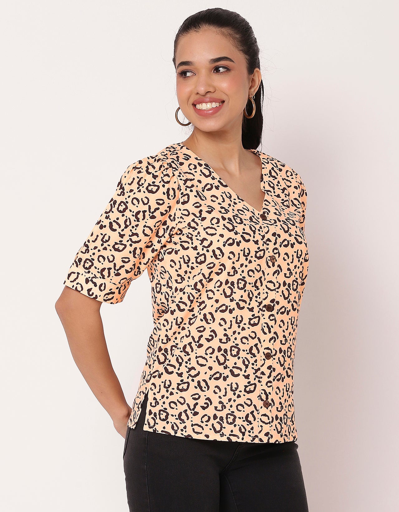 Printed Short Sleeve Top