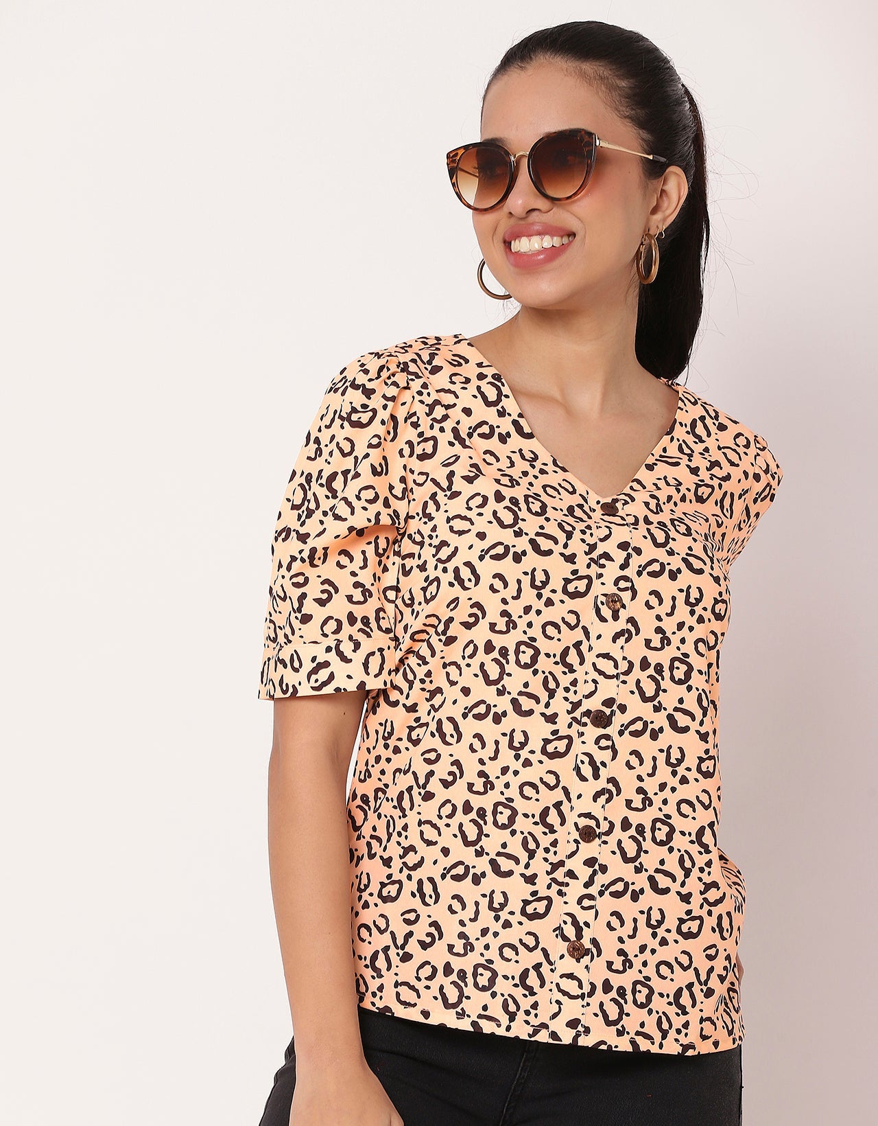 Printed Short Sleeve Top