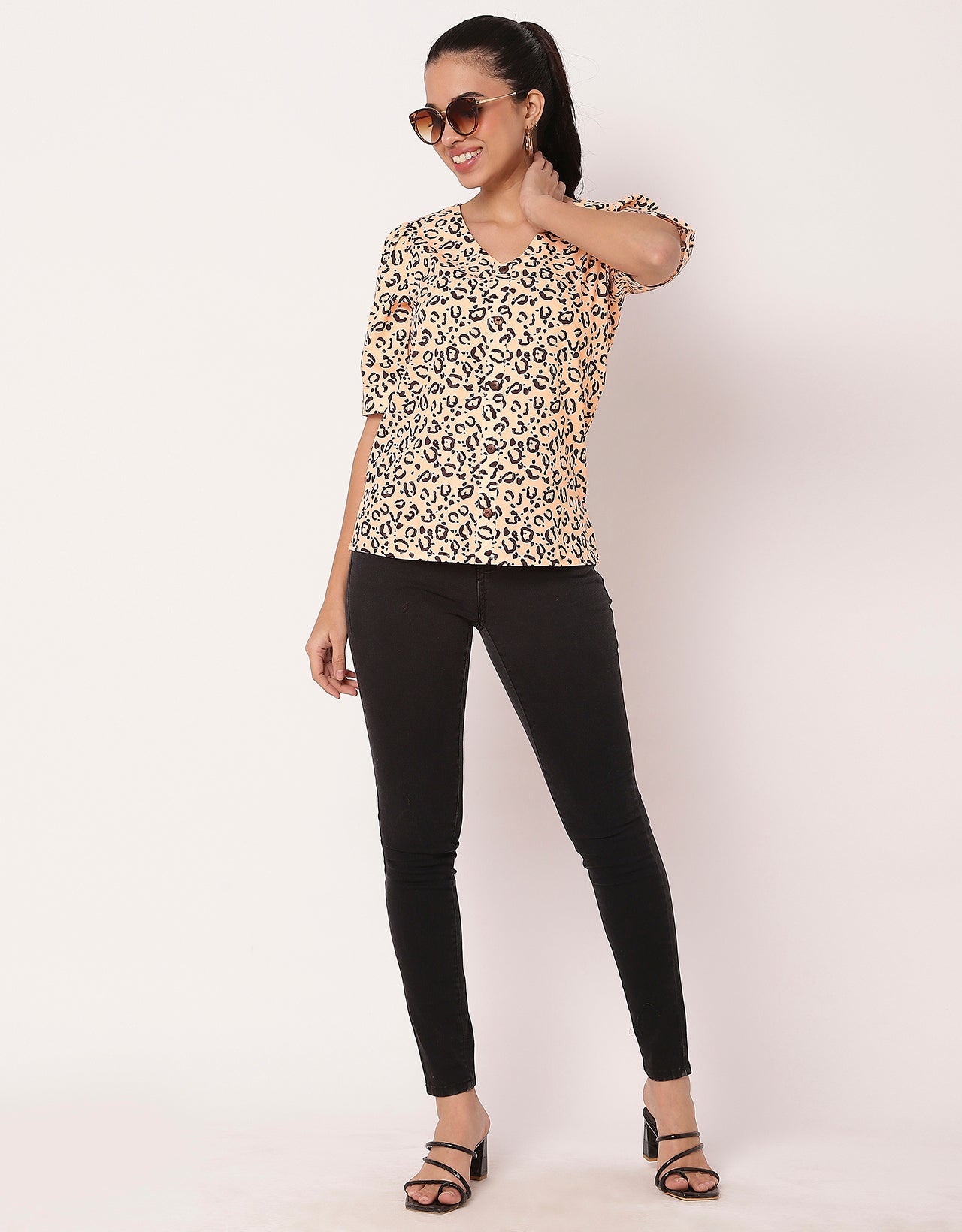 Printed Short Sleeve Top